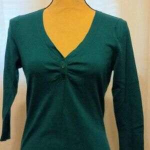 Talbots dark teal light sweater